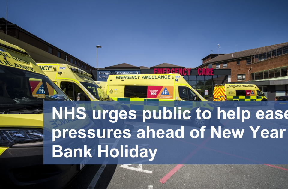 NHS urges public to help ease pressures