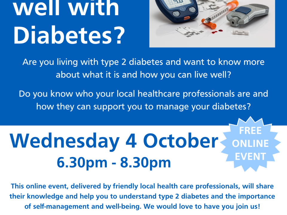 A living well with diabetes poster