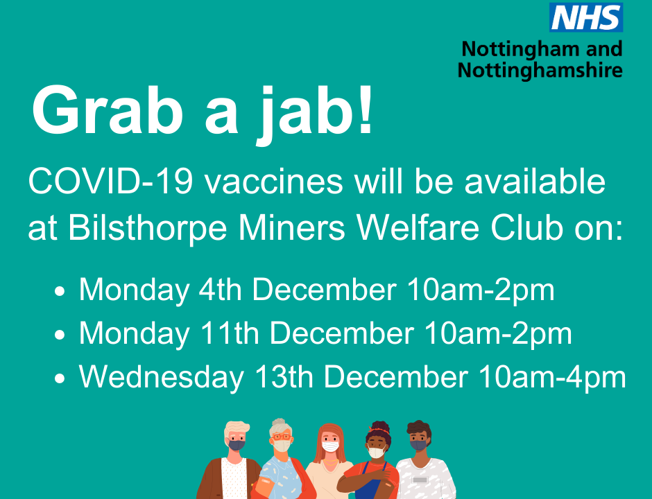 Grab a jab at Bilsthorpe Miners Welfare Club this December