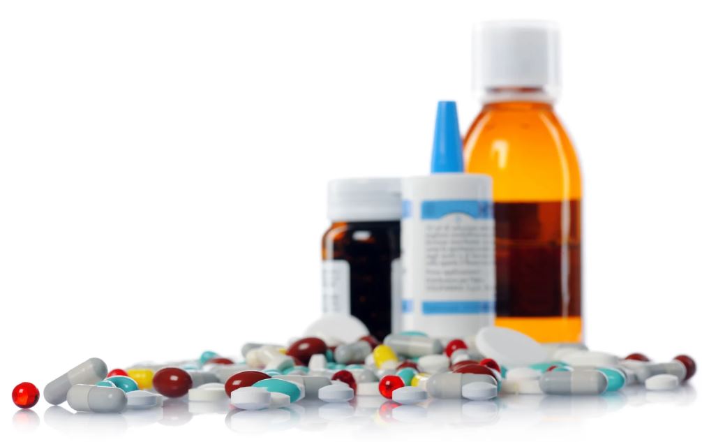 Photo of a range of medication on a table