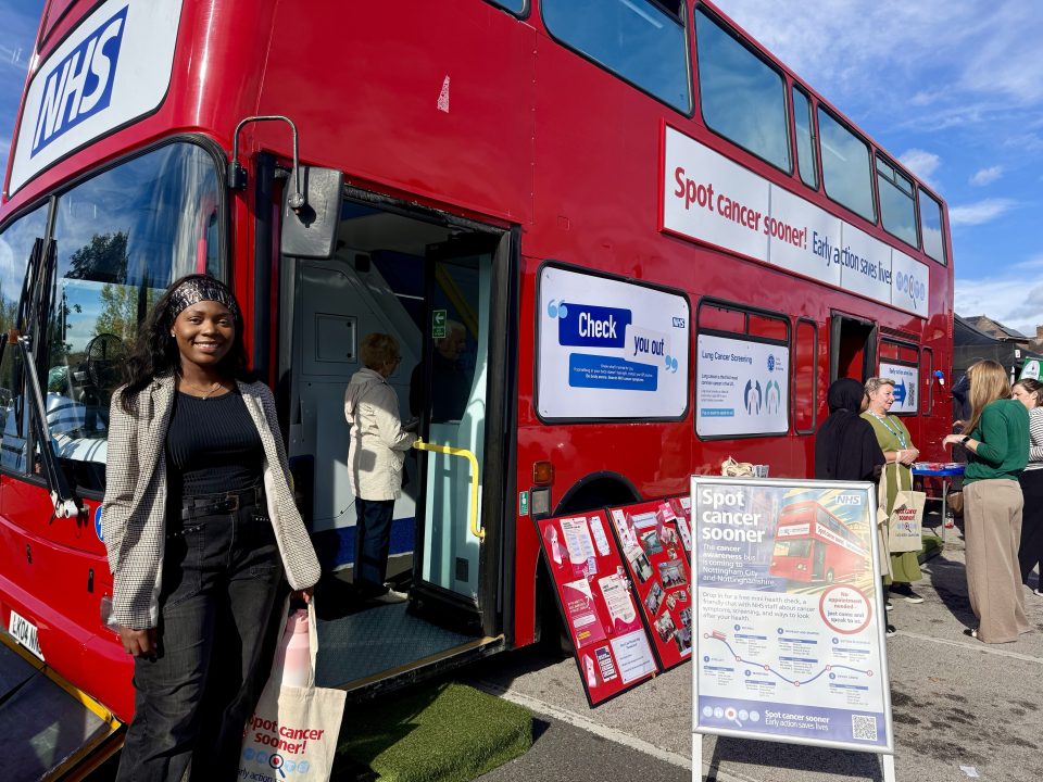 The NHS Cancer Awareness bus